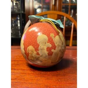VTG 1994 Precious Moments by Enesco Round Ball Ornament decorating the tree EUC